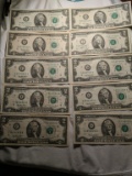 1995,2003,2009 US Two Dollar Bills