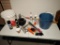 Caulk and caulk guns, zip ties, buckets, wasp spray