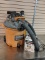 Rigid Blower Vac 16 gal.  6.5 HP with new filter. Works, Missing front wheels