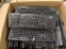 Large box of assorted computer keyboards Some USB some not