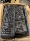 Large box of assorted computer keyboards mostly USB