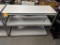Metal three shelf rack