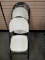 Folding plastic chairs