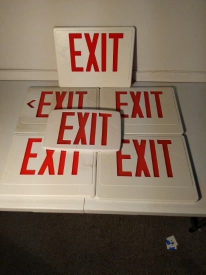 Exit sign face plates