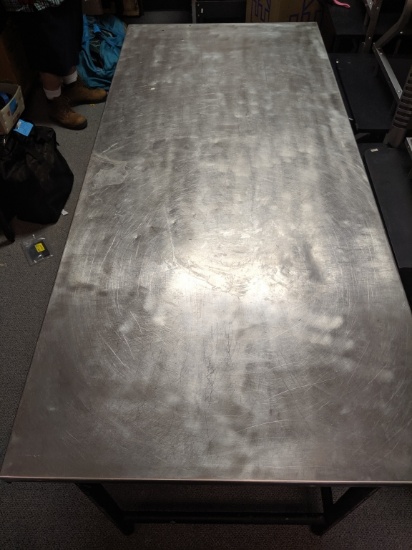 70" Stainless steel table