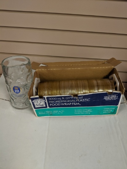 Professional plastic food wrap film and beer stein