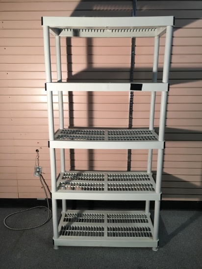 Five Shelf Plastic Storage Unit