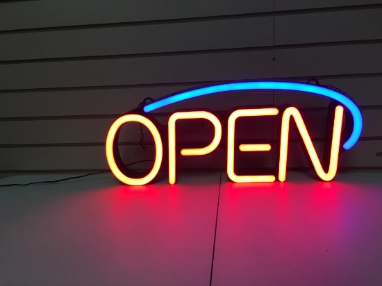 Small Flashing Open Sign