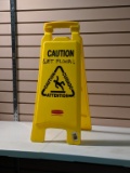Caution wet floor sign