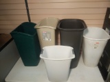 Assorted waste cans
