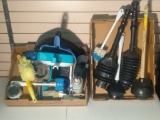 Miscellaneous cleaning and bathroom supplies
