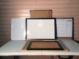 Assortment of Tack & Dry Erase Boards One dry erase calendar board, two cork boards, two dry erase b