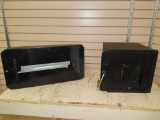 Steel lockboxes one has lock and key