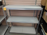 Taller metal three shelf storage racks