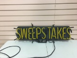 Sweepstakes Neon Sign Needs electric work