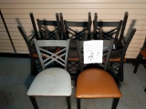 Metal Cross Back Chair 8 chairs.  18