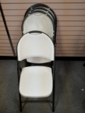 Folding plastic chairs