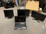 Acer Monitors. 1 Gateway Laptop 1 Acer Monitor is smaller than the other 2. Gateway Laptop missing c