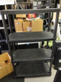 Four shelf plastic storage unit