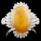 18K Gold 2.75ct Opal & 0.52ctw Diamond Ring