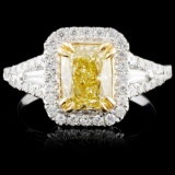 18K Gold 1.90ctw Fancy Color Diamond Ring