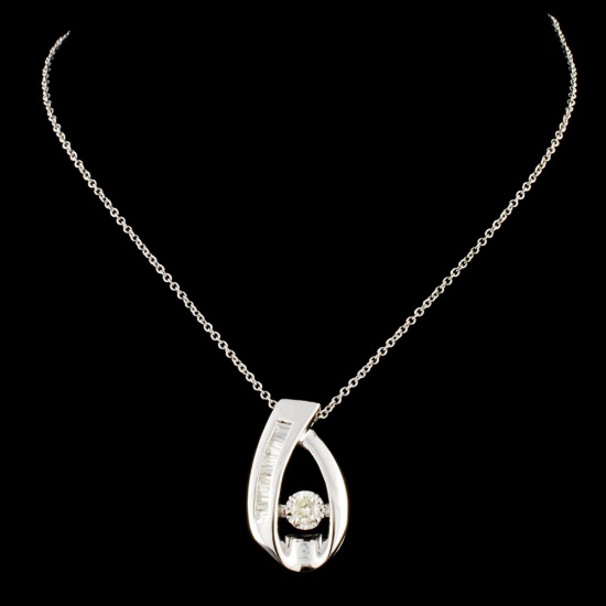 14K Gold 0.39ctw Diamond Pendant