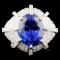 18K Gold 5.91ct Tanzanite & 1.96ctw Diamond Ring