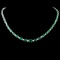 14K Gold 26.56ctw Emerald & 1.75ctw Diamond Neckla