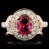 18K Gold 1.50ct Spinel & 0.63ctw Diamond Ring