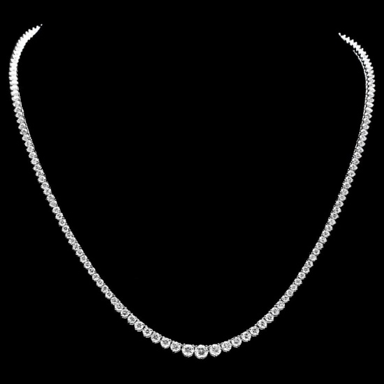 ^18k White Gold 10.00ct Diamond Necklace