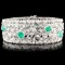 18K Gold 5.58ct Emerald & 10.30ctw Diamond Bracele