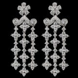 18K White Gold 2.38ct Diamond Earrings