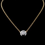 18K Two Tone 0.33ct Diamond Pendant