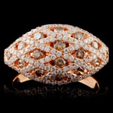 14K Rose Gold 1.13ctw Fancy Color Diamond Ring