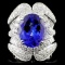 18K W Gold 6.20ct Tanzanite & 3.43ctw Diamond Ring