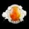 18K Gold 2.41ct Opal & 0.46ctw Diamond Ring