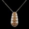 14K Gold 0.87ctw Diamond Pendant