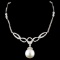 14K Gold 14MM Pearl & 1.58ctw Diamond Necklace