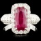 18K Gold 2.78ct Ruby & 0.73ctw Diamond Ring