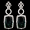 18K Gold 45.96ct Tourmaline & 3.58ct Diamond Earri