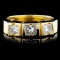 18K Yellow Gold 0.69ctw Diamond Ring