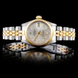 Rolex YG/SS DateJust Ladies Diamond Wristwatch