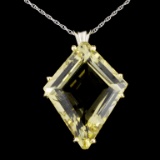 14K Gold 15.0ct Citrine Pendant