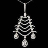 18K Gold 2.76ctw Diamond Pendant