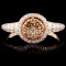 14K Rose Gold 0.74ctw Fancy Color Diamond Ring