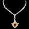 18K Gold 11.46ct Sapphire & 5.27ctw Diamond Neckla