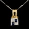18K TT Gold 0.35ct Sapphire & 0.26ct Diamond Penda