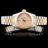 Rolex Tridor Gold DateJust Diamond Ladies Watch