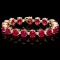 14k Gold 45.00ct Ruby & 1.00ct Diamond Bracelet