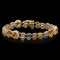 14k Gold 27.00ct Sapphire & 1.40ct Diamond Bracel